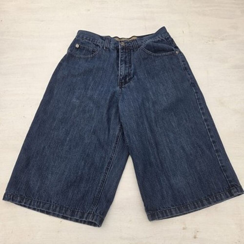 Southpole Blue Denim Baggy Wide Leg Jorts Y2K Mens 32 Vintage Hip Hop